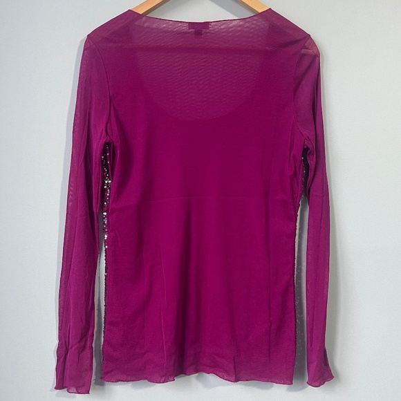 Tristan Sparkly long sleeve tee in fushia size XL - Picture 2 of 6